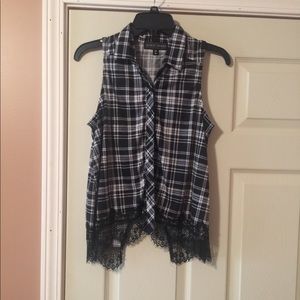Buffalo plaid vest